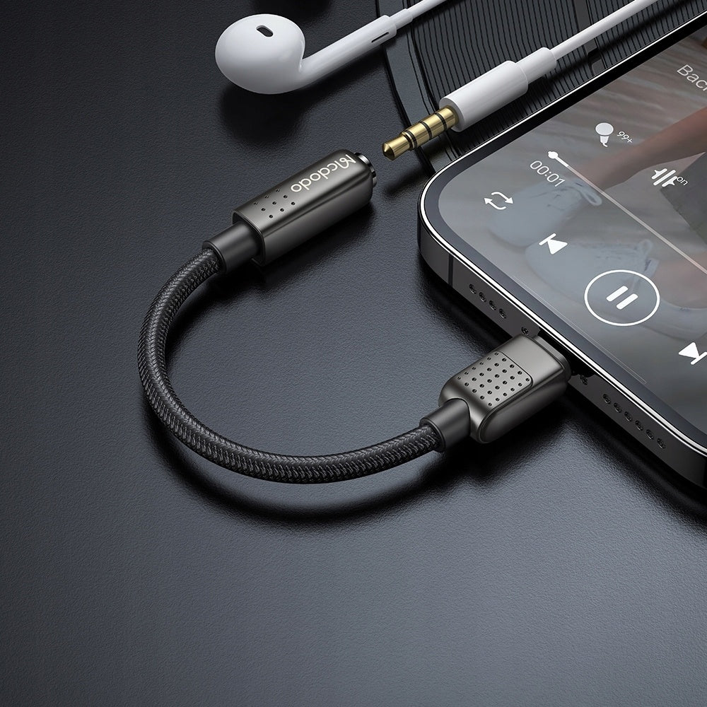 Audio adaptér Lightning - 3.5mm McDodo CA-5010, Čierny