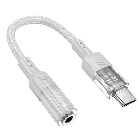 Audio adaptér USB-C - 3,5 mm HOCO LS37, sivý