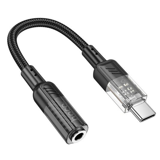 Adaptér USB-C - 3,5 mm audio HOCO LS37, čierny
