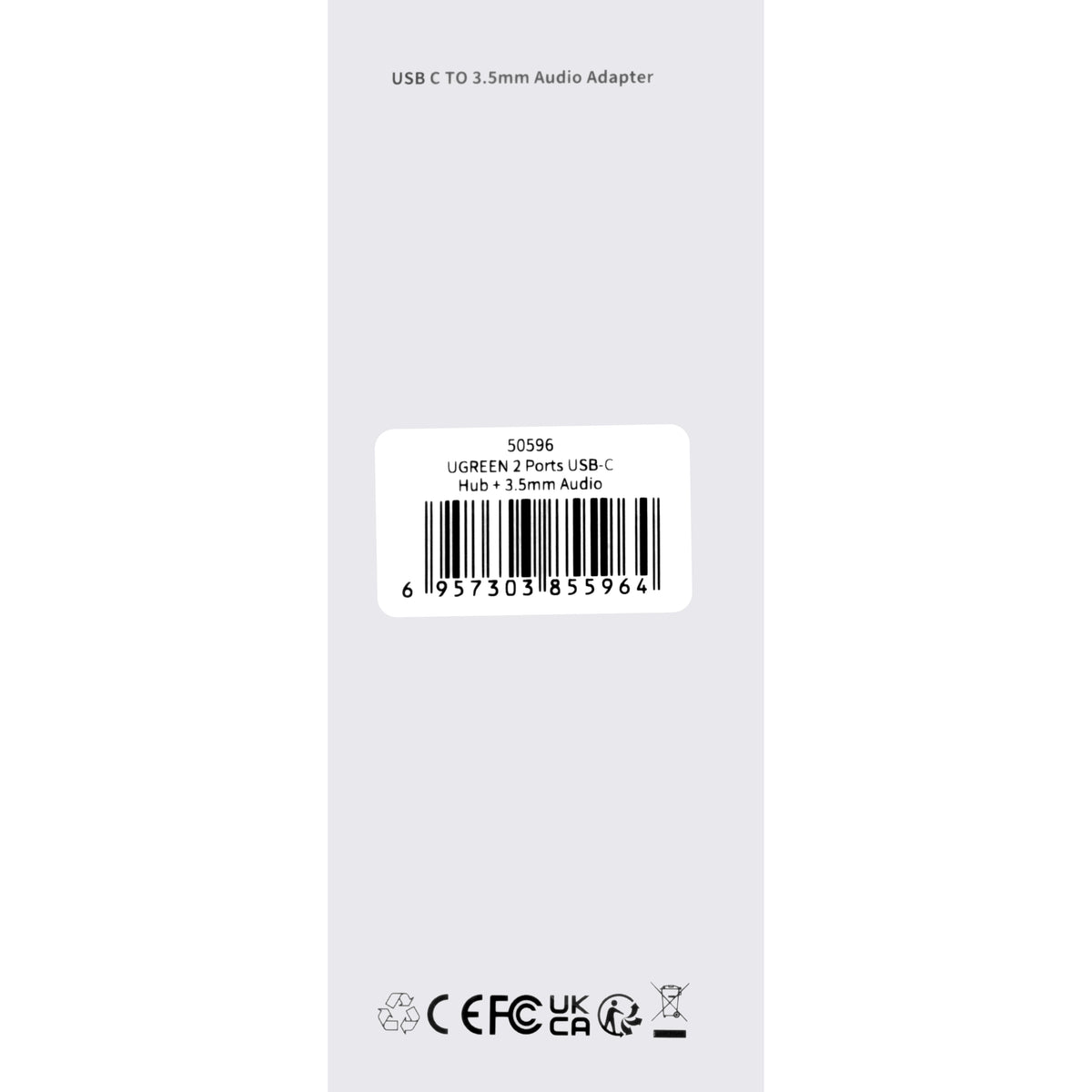 Audio adaptér USB-C - 3.5mm / USB-C UGREEN CM193, Sivý