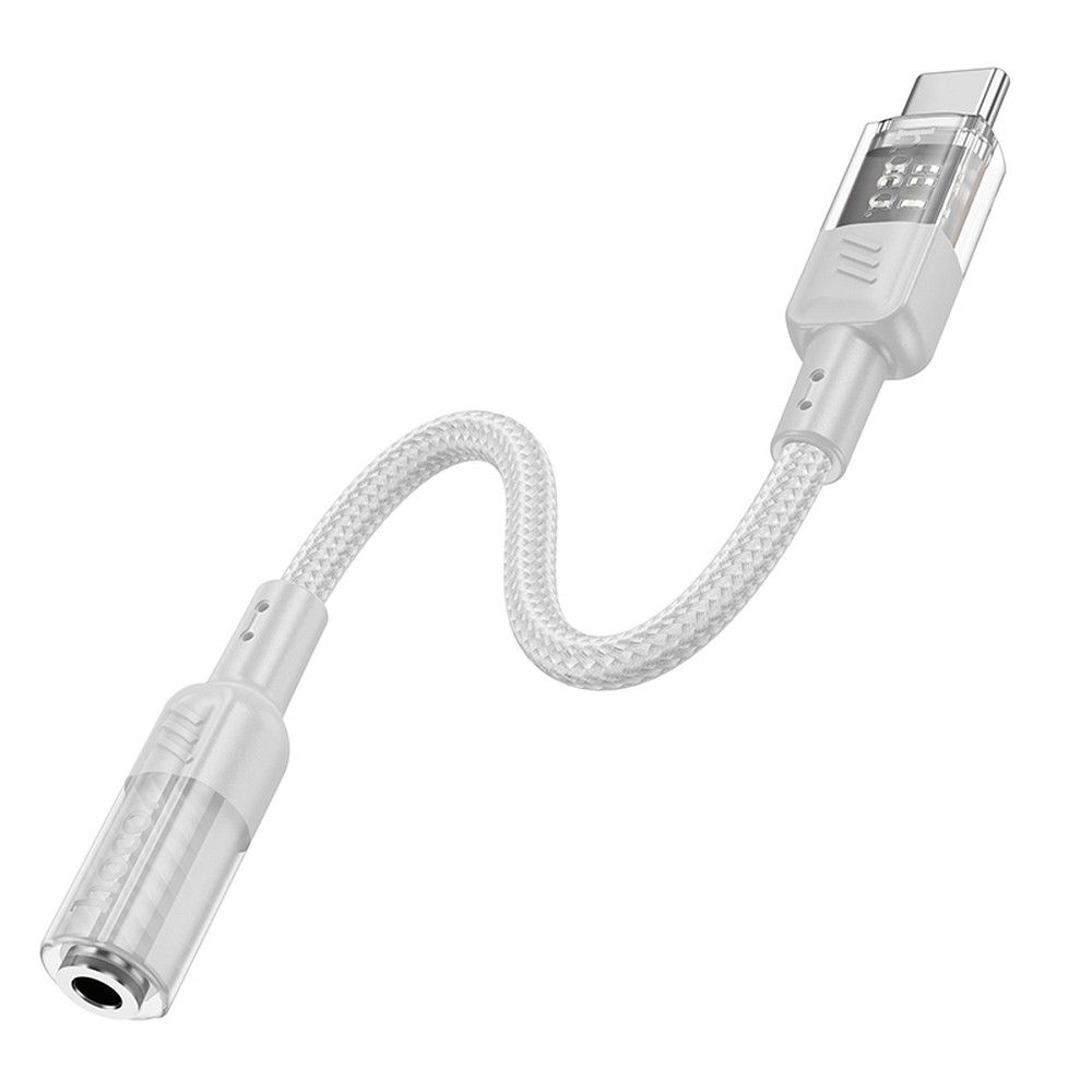Audio adaptér USB-C - 3.5mm HOCO LS37, Sivý