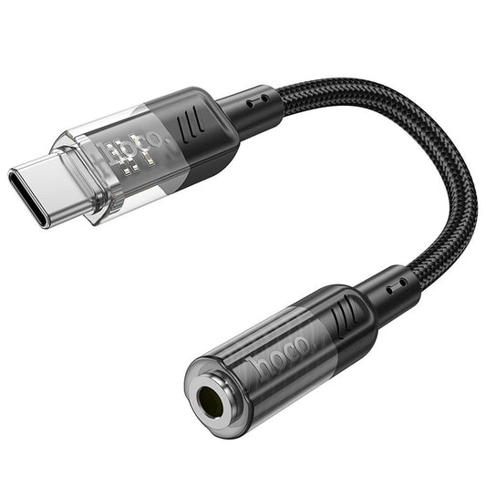 Adaptér USB-C - 3,5 mm audio HOCO LS37, čierny