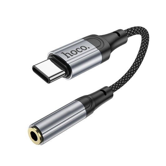 Audio adaptér USB-C - 3.5mm HOCO LS36, Sivý