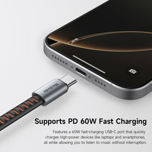 Audio adaptér USB-C - USB-C / 3.5mm McDodo CA-3120, Sivý