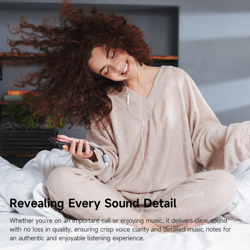 Audio adaptér USB-C - USB-C / 3.5mm McDodo CA-3120, Sivý