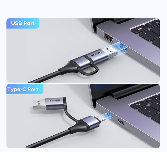 Audio a Video Adaptér USB-A / USB-C - HDMI UGREEN CM629 (15389), Sivý