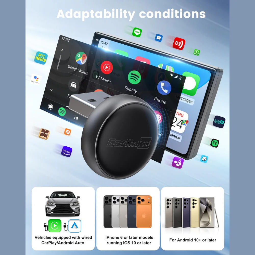Adaptér Carplay / Android Auto Wireless Carlinkit Mini Ultra3 pre Apple iPhone / Android Series