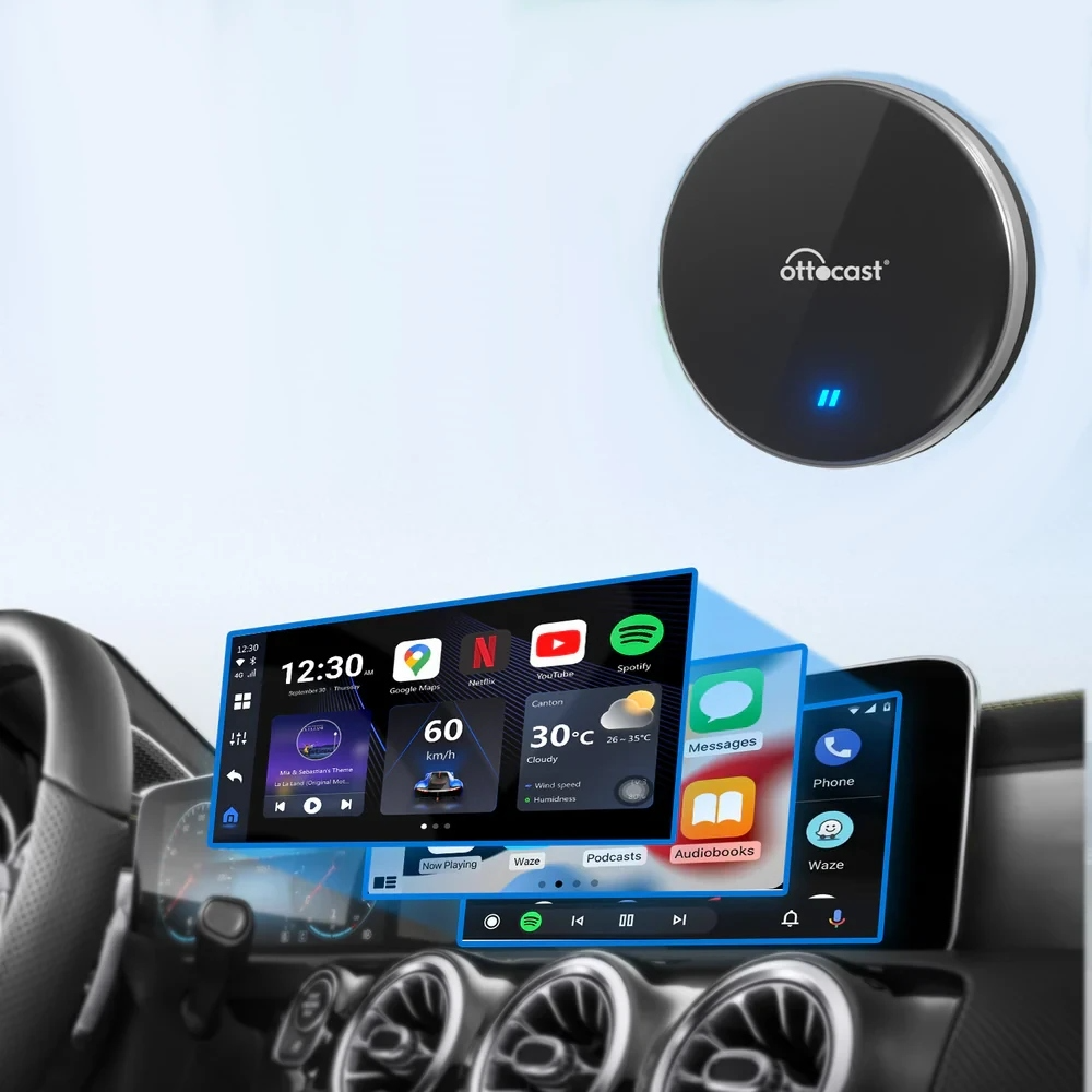 Adaptér Carplay / Android Auto Wireless Ottocast OttoAibox P3 Lite pre Apple iPhone / Android Series