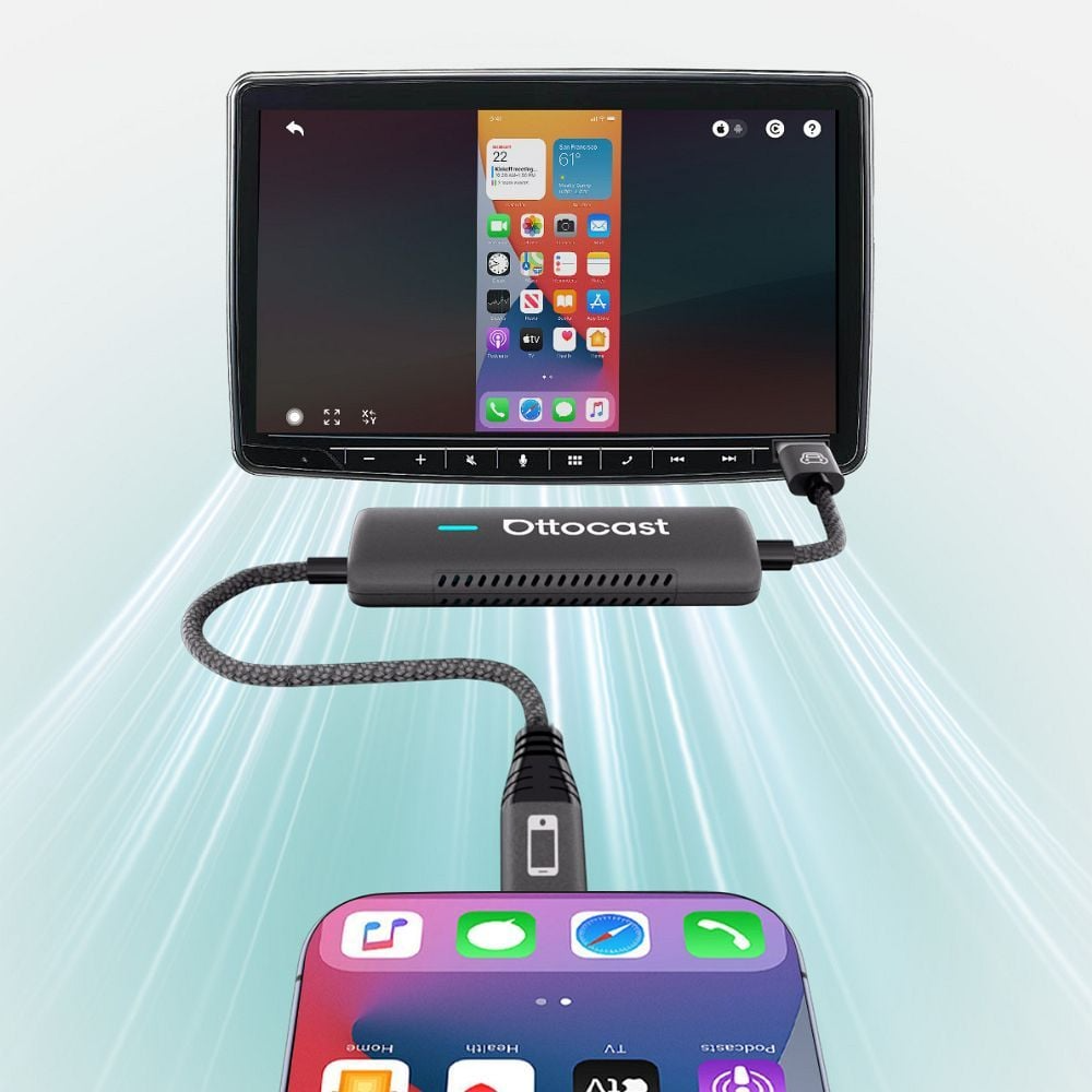 Adaptér Carplay / Android Auto Ottocast Mirror Touch pre Apple iPhone / Android Series CA450-T