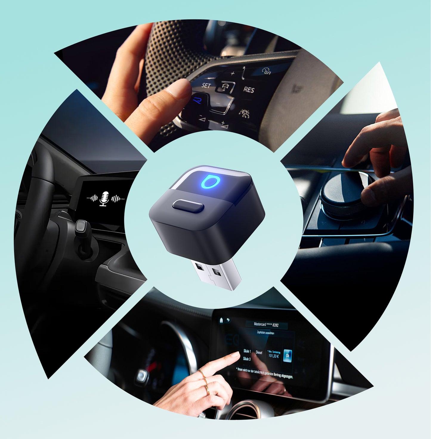 Bezdrôtový adaptér Carplay / Android Auto Ottocast Mini Pico Style A pre Apple iPhone / Android Series CA525-T