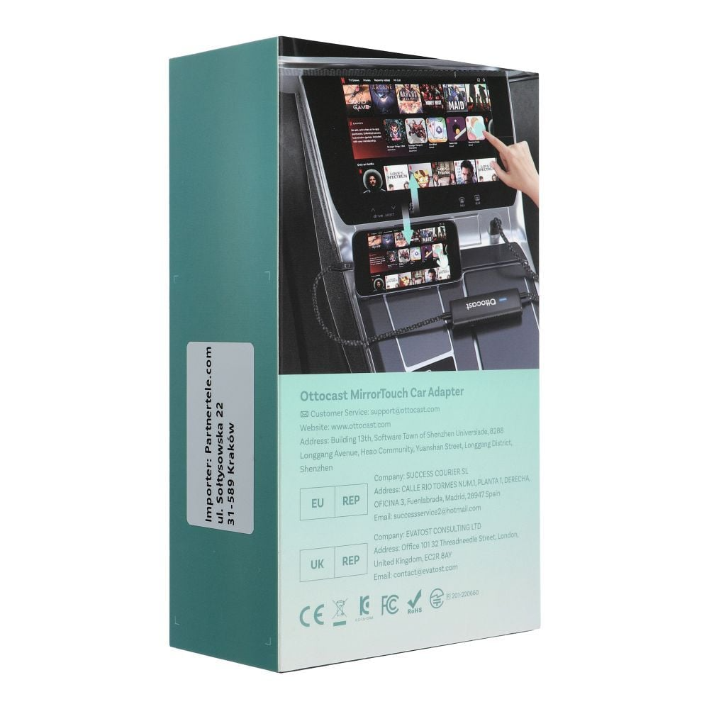 Adaptér Carplay / Android Auto Ottocast Mirror Touch pre Apple iPhone / Android Series CA450-T