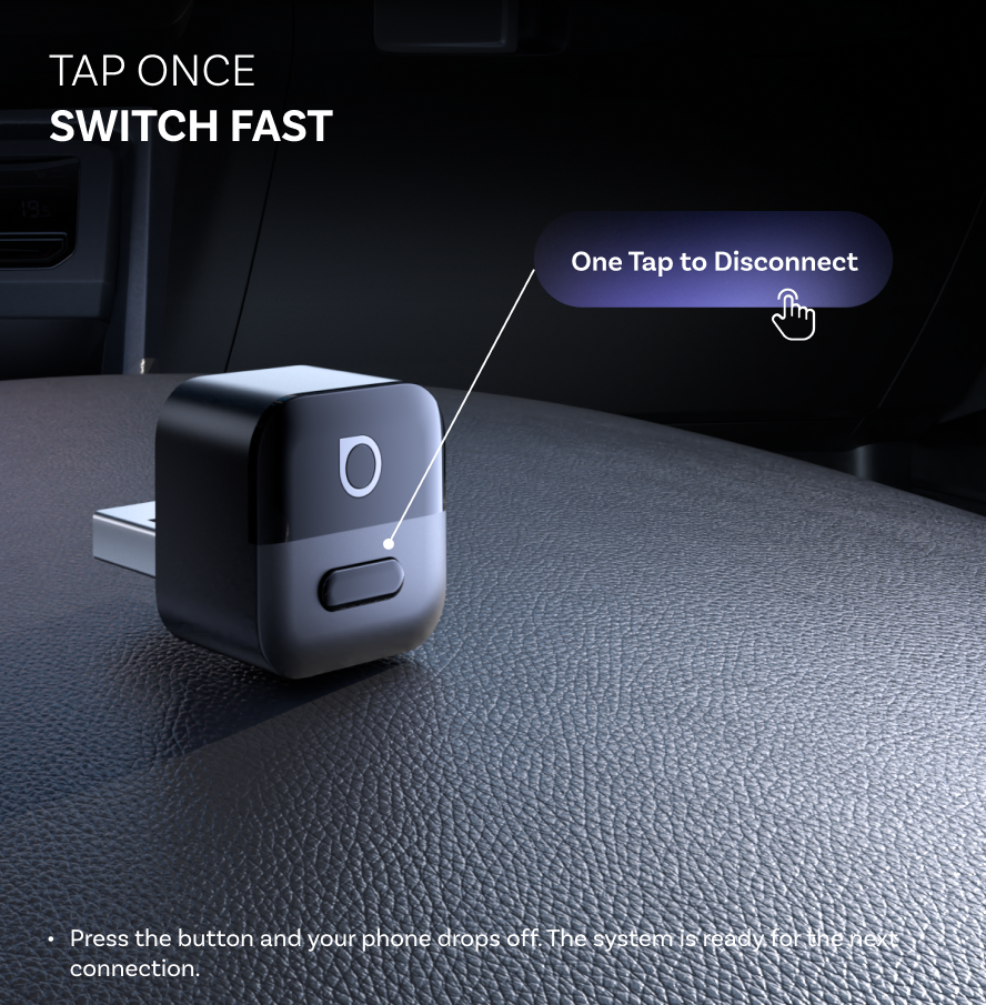 Bezdrôtový adaptér Carplay / Android Auto Ottocast Mini Pico Style A pre Apple iPhone / Android Series CA525-T