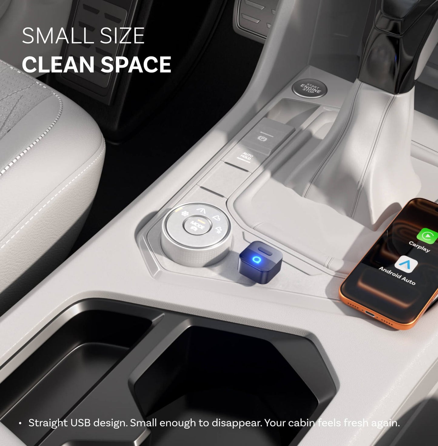 Bezdrôtový adaptér Carplay / Android Auto Ottocast Mini Pico Style B pre Apple iPhone / Android Series CA525-T3