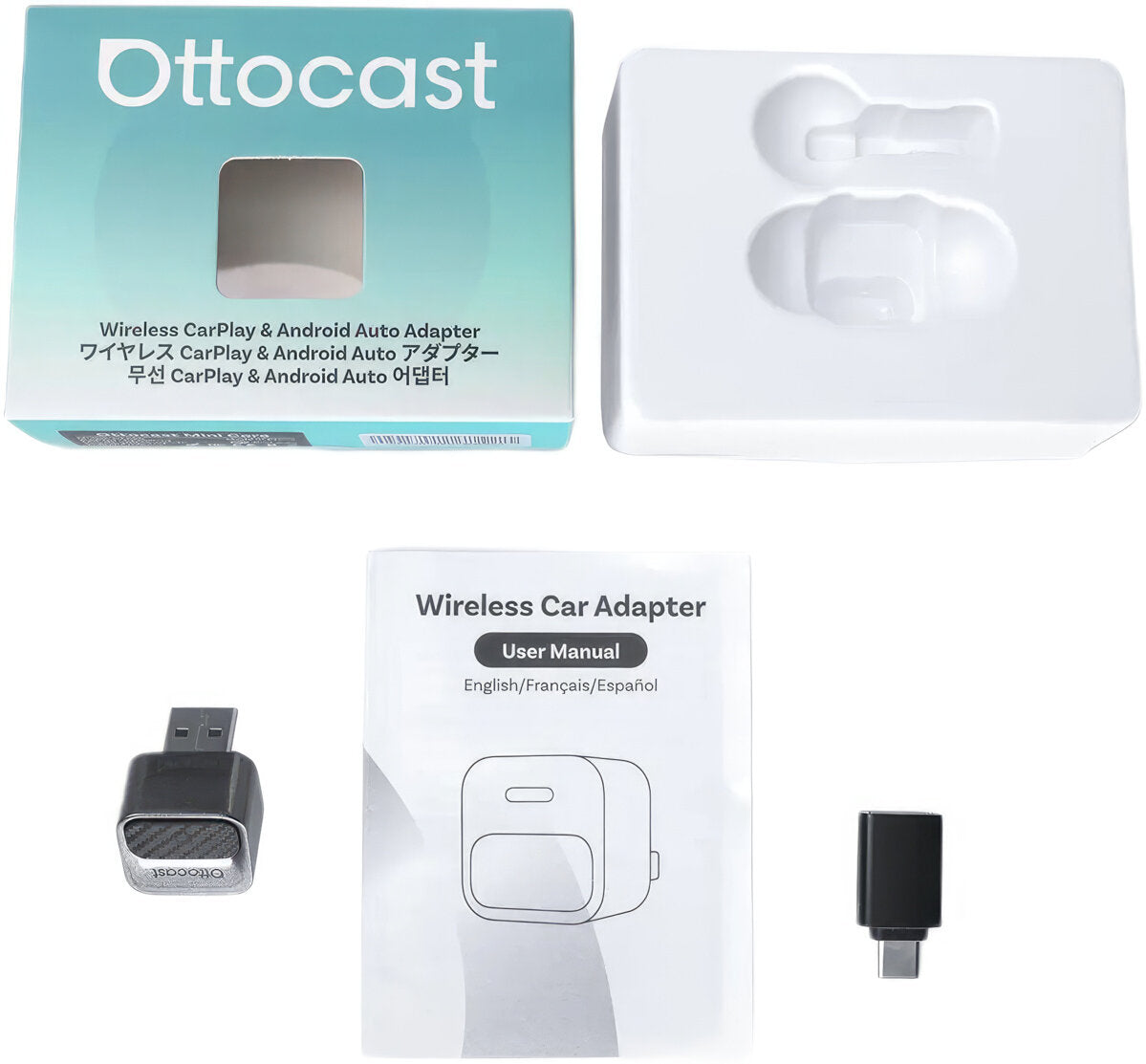 Bezdrôtový adaptér Carplay / Android Auto Ottocast Mini Pico Style B pre Apple iPhone / Android Series CA525-T3