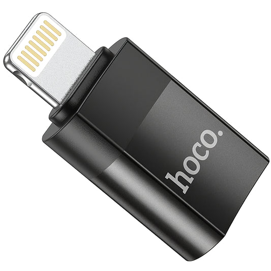 Dátový a nabíjací adaptér USB-C - Lightning HOCO UA17, čierny