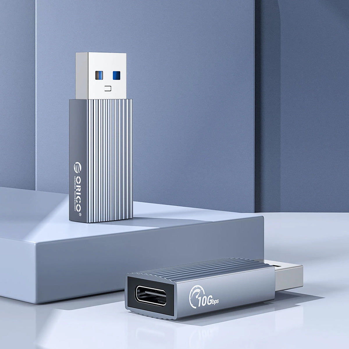 Adaptér Dáta a Nabíjanie USB-C - USB-A Orico AH-AC10, Sivý