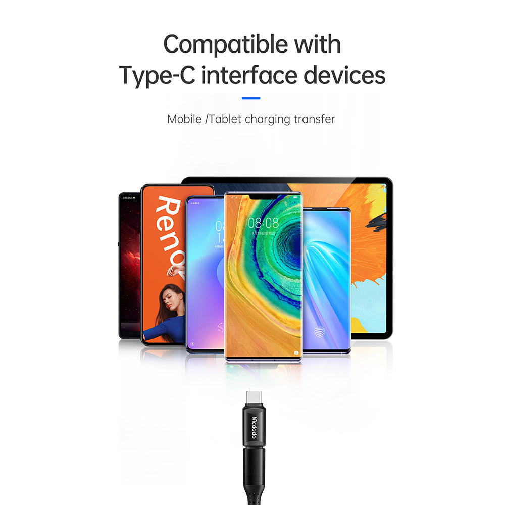 Adaptér pre dáta a nabíjanie Lightning - USB-C McDodo OT-7700, čierny