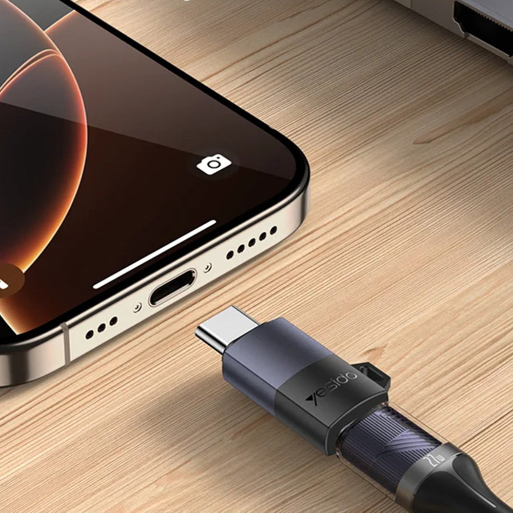 Lightning Data and Charging Adapter - USB-C Yesido GS28, Gray