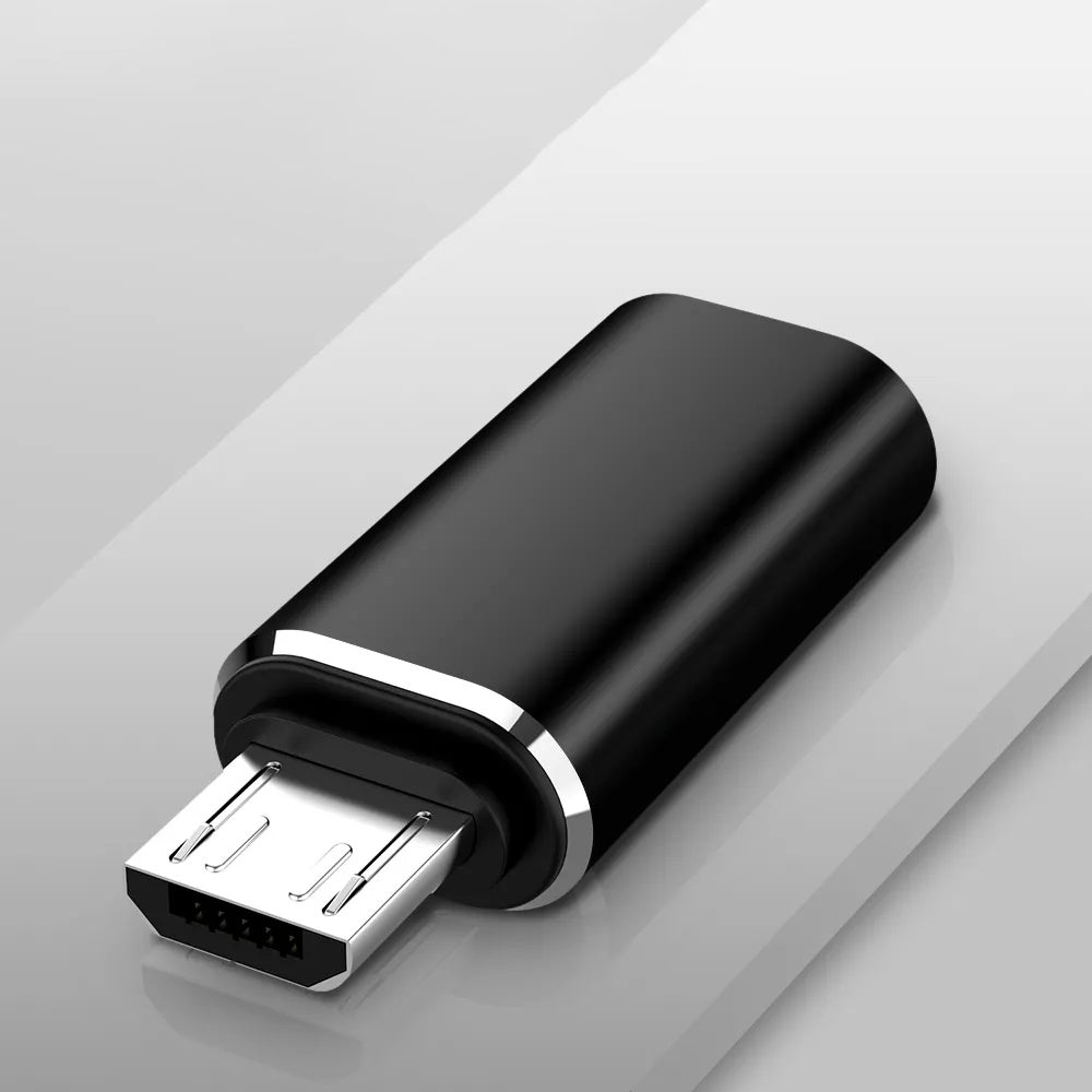 USB-C Data and Charging Adapter - Lightning / microUSB / USB-A Techsuit A19 TriFlashX 3in1, Black