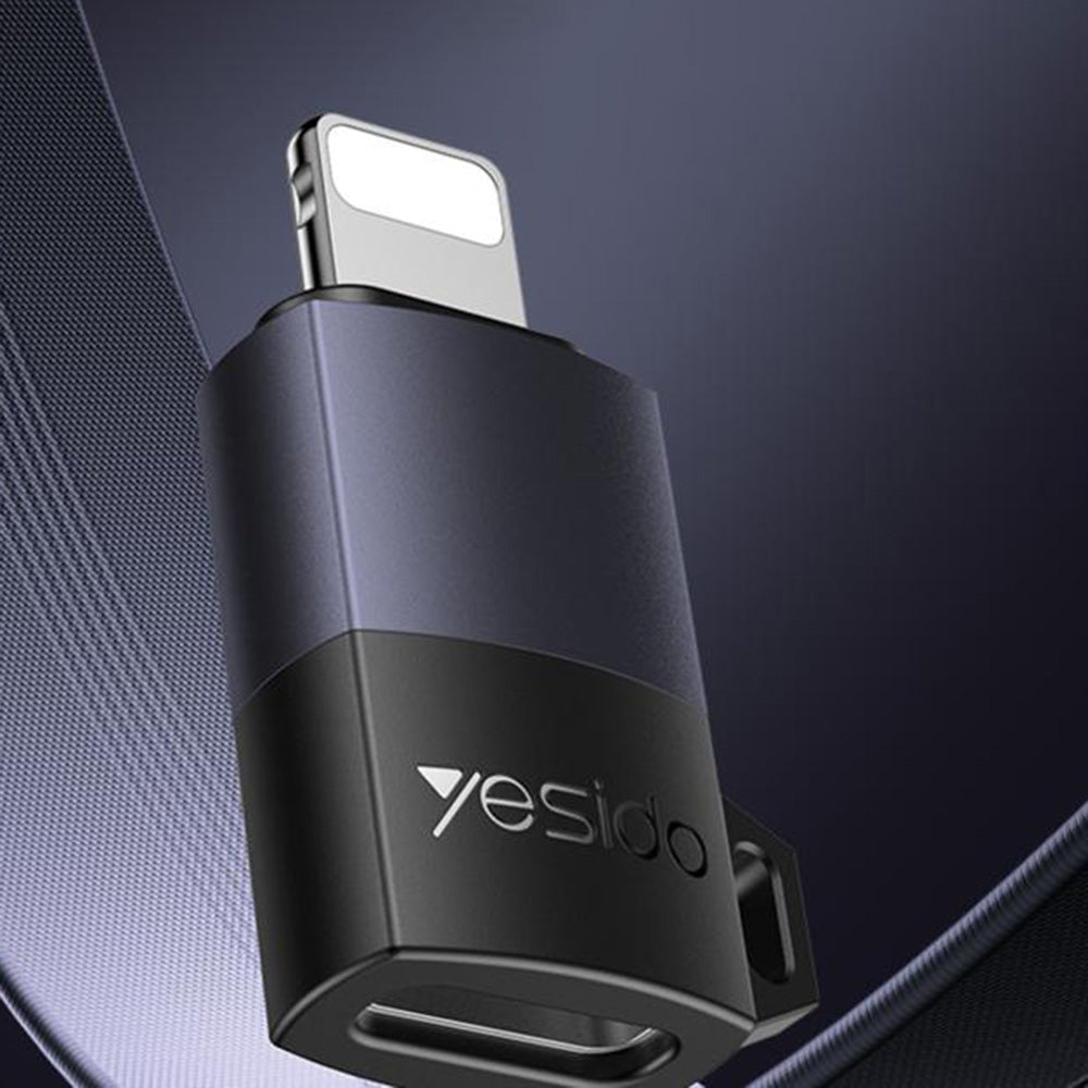 Adaptér pre dáta a nabíjanie USB-C - Lightning Yesido GS27, Sivý