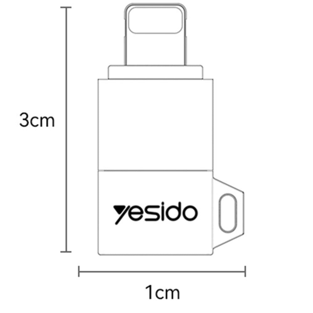 Adaptér pre dáta a nabíjanie USB-C - Lightning Yesido GS27, Sivý
