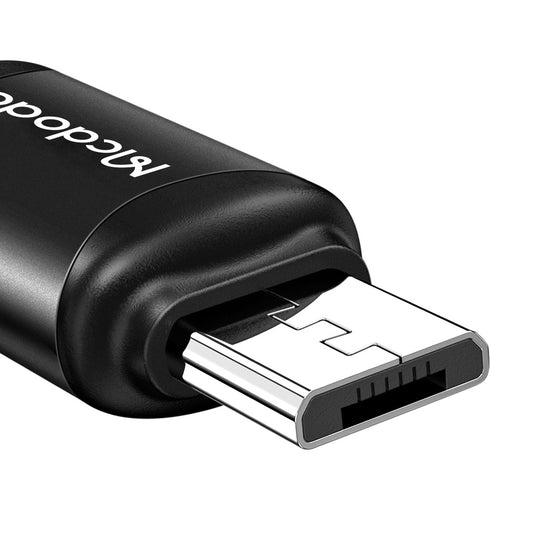 Adaptér pre dáta a nabíjanie USB-C - microUSB McDodo OT-7690, čierny
