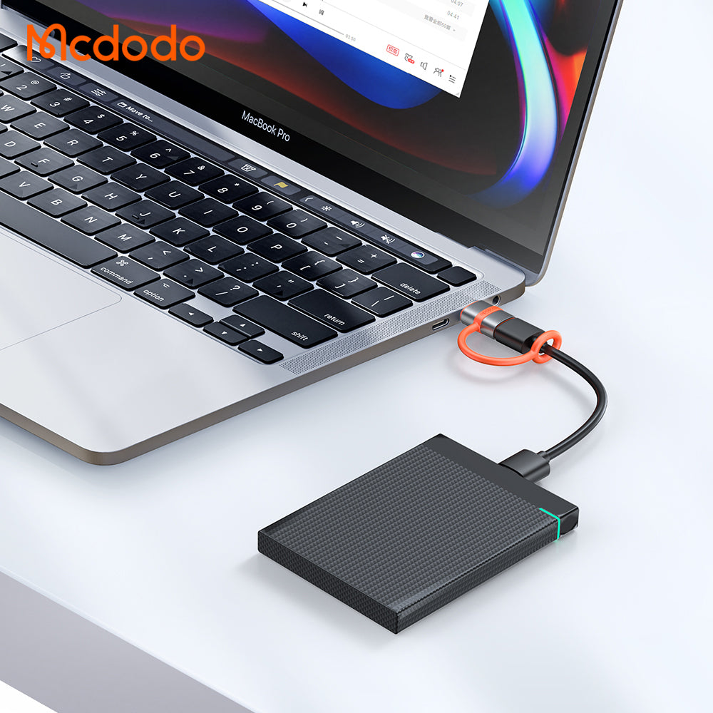 Adaptér na dáta a nabíjanie USB-C - USB-A McDodo OT-3800, Sivý