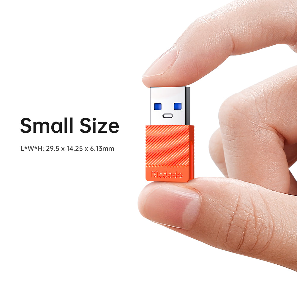 Adaptér na dáta a nabíjanie USB-C - USB-A McDodo OT-6550, Oranžový