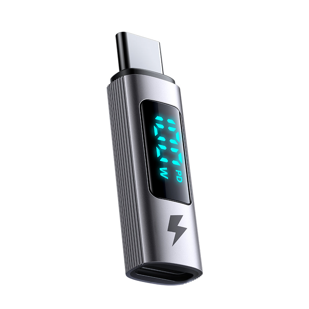 Adaptér pre dáta a nabíjanie USB-C - USB-C McDodo OT-6090 Wales Display, čierny