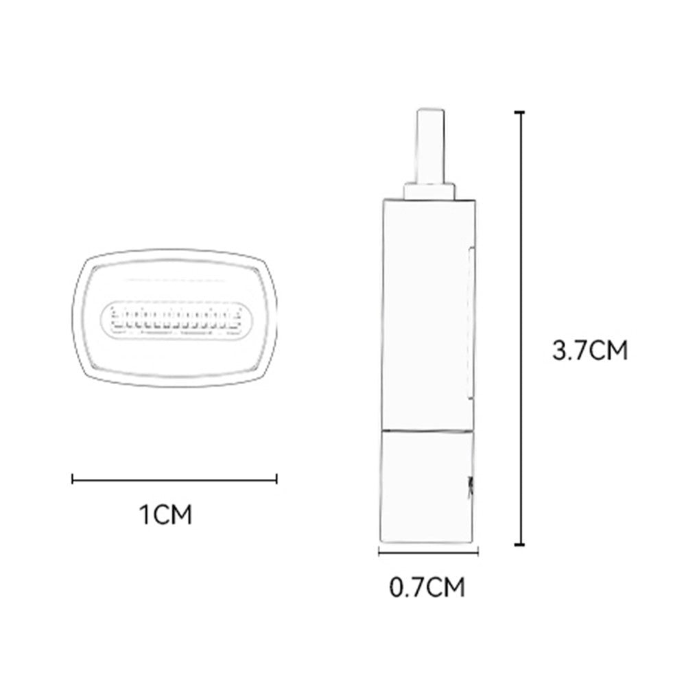 Adaptér na dáta a nabíjanie USB-C - USB-C Yesido GS24 Display, Sivý