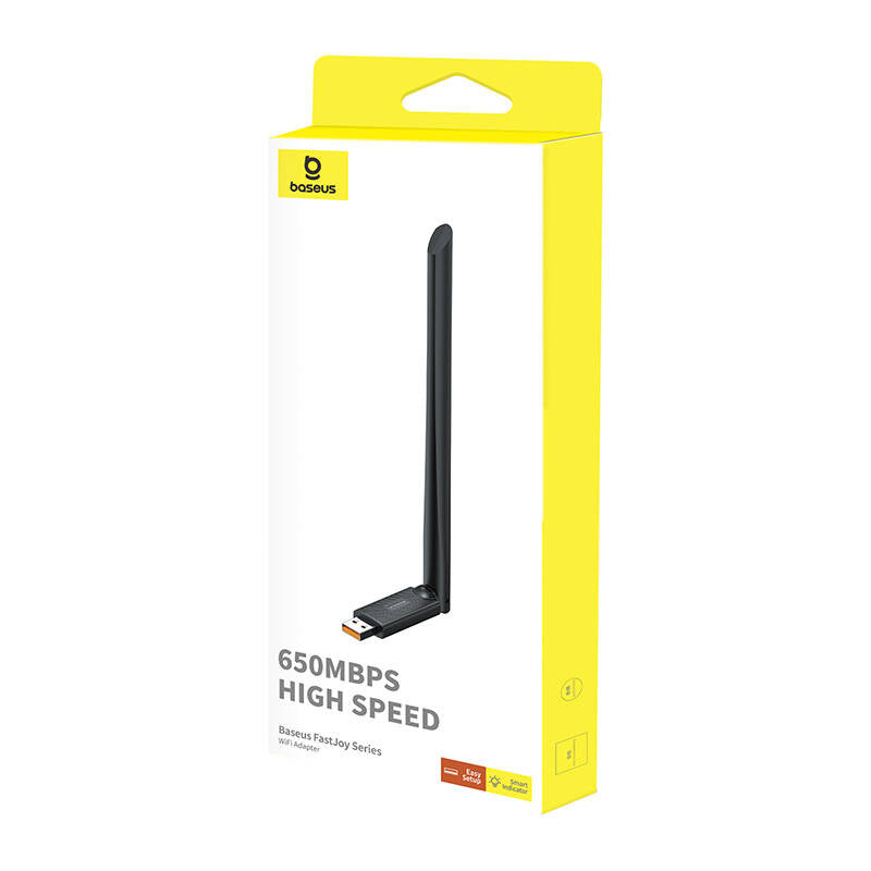 Bezdrôtový adaptér Baseus FastJoy, Dual Band, 650 Mb/s, čierny B01317600111-02