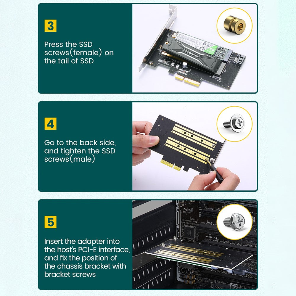 Adaptér rozhrania SSD UGREEN CM302 (70504), NVMe M.2 / SATA - PCIe 3.0 X4