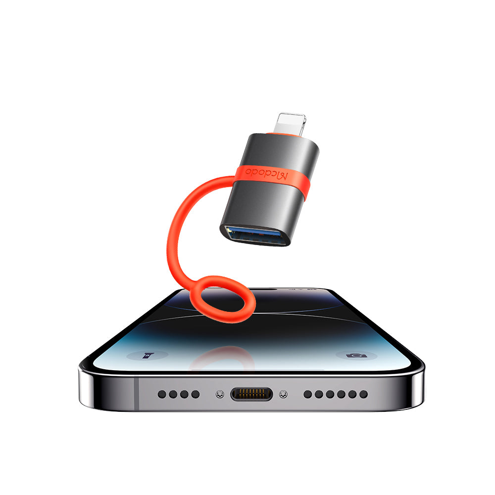 Adaptér OTG Lightning - USB-A McDodo OT-2600, Sivý
