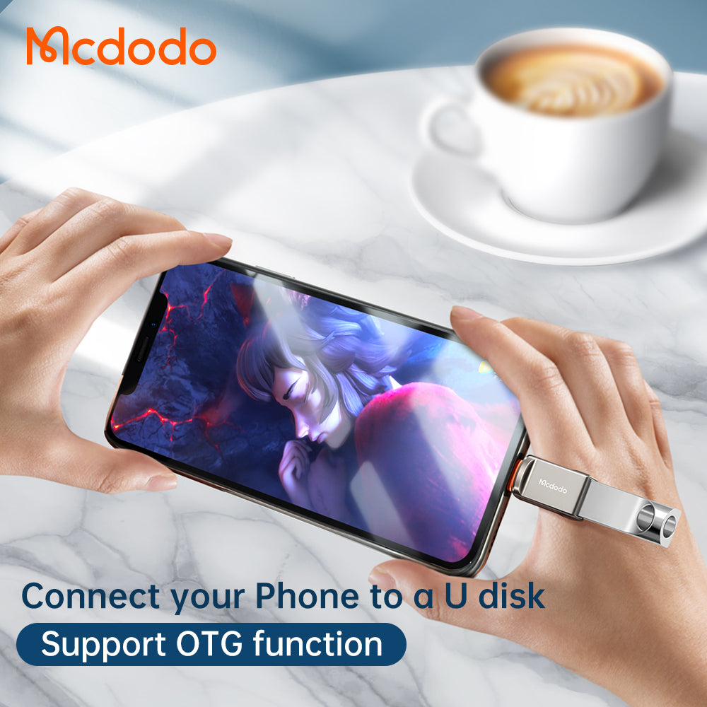 Adaptér OTG Lightning - USB-A McDodo OT-8600, Sivý