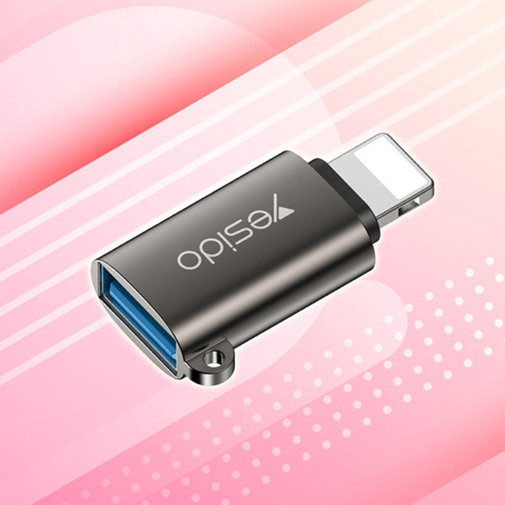 Adaptér OTG Lightning - USB-A Yesido GS14, Čierny