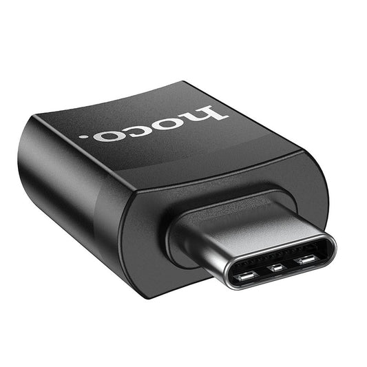 HOCO UA17 USB-C na USB-A OTG adaptér USB-C, čierny