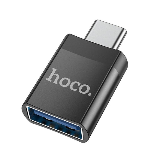 HOCO UA17 USB-C na USB-A OTG adaptér USB-C, čierny