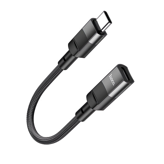 Data and Charging Adapter Lightning - USB-C HOCO U107, 0.1m, Black