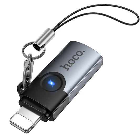 USB-C - Lightning dátový a nabíjací adaptér HOCO UA46A, sivý