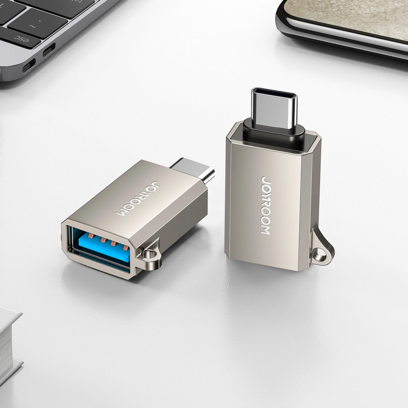 OTG adaptér USB-C - USB-A Joyroom S-H151, Strieborný