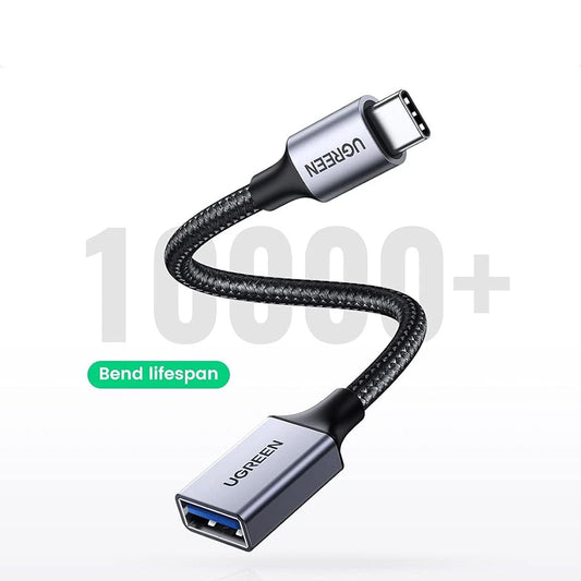 Adaptér OTG USB-C - USB-A UGREEN US378 (70889), Sivý