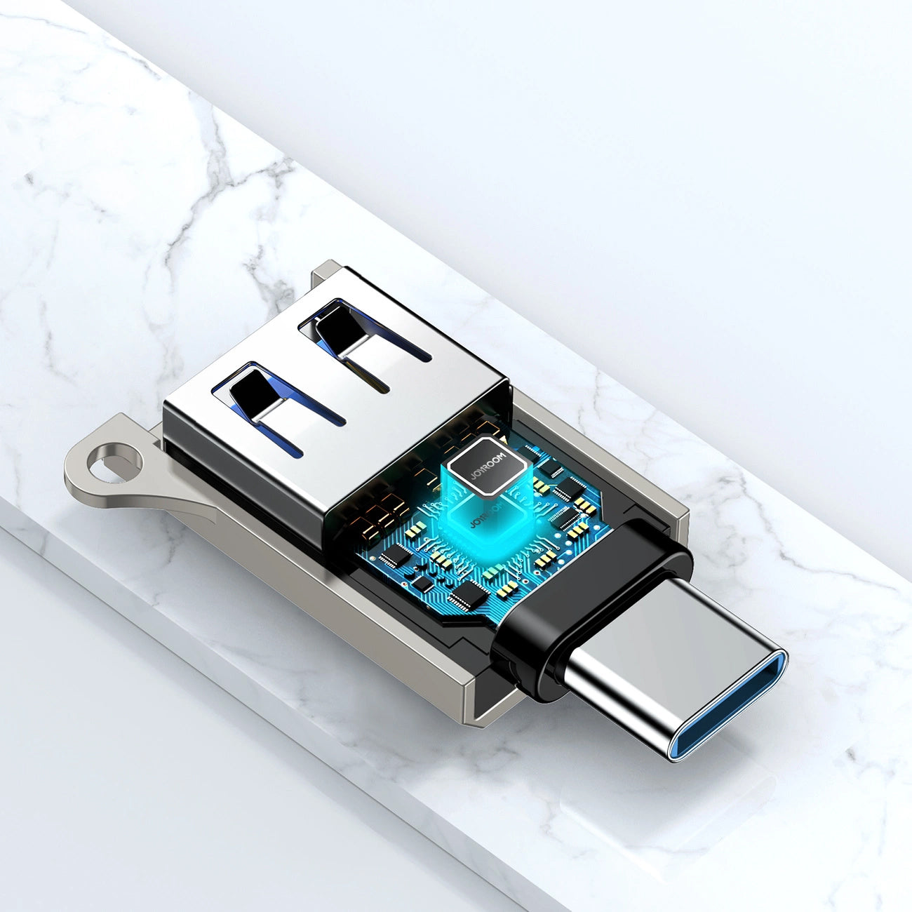 OTG adaptér USB-C - USB-A Joyroom S-H151, Strieborný