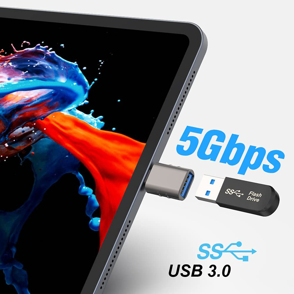 Adaptér OTG USB-C - USB-A Techsuit A10 SlateVolt, Sivý