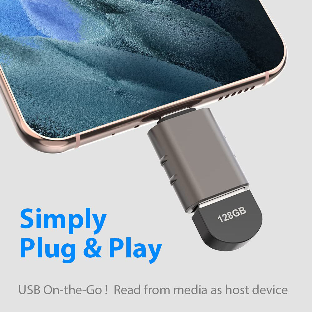 Adaptér OTG USB-C - USB-A Techsuit A10 SlateVolt, Sivý
