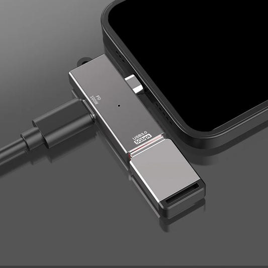 Adaptér OTG USB-C - USB-A Techsuit A21, Sivý