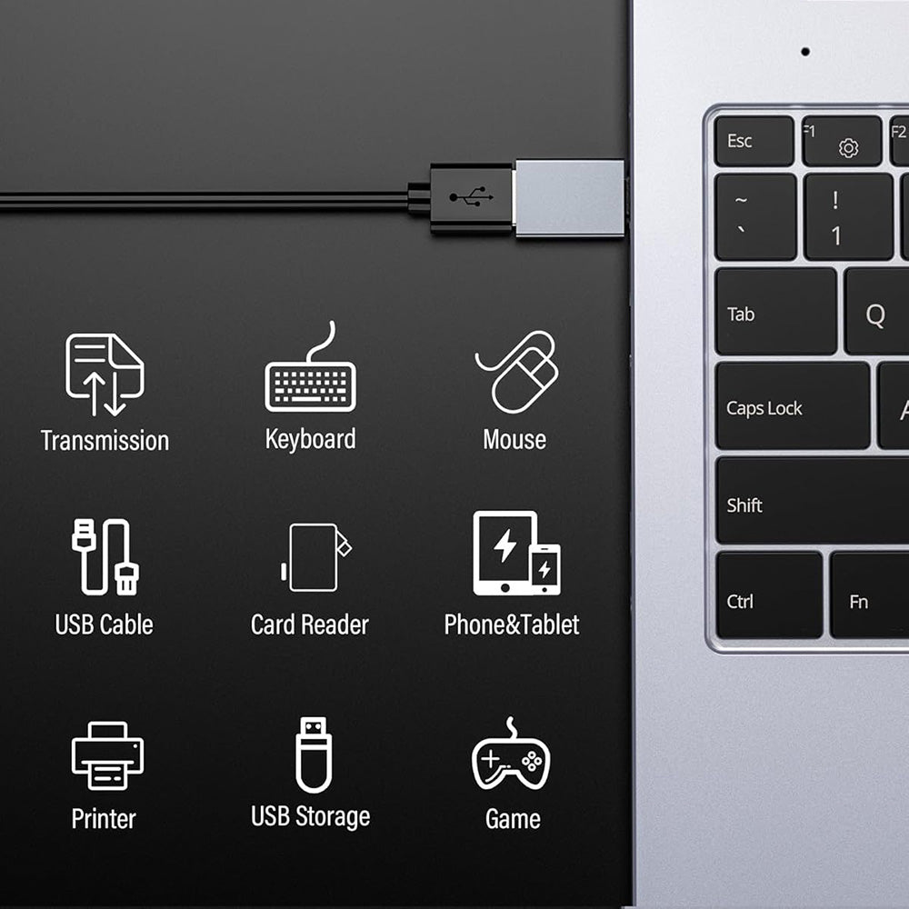 Adaptér OTG USB-C - USB-A Techsuit A8 SlateVolt, Sivý
