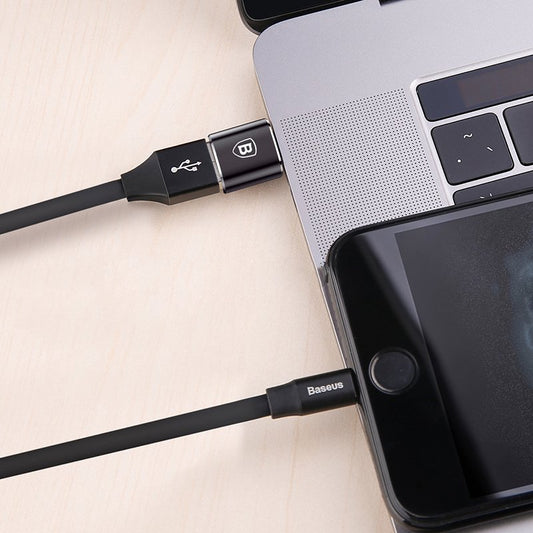 Adaptér USB-C na USB-A Baseus OTG USB-C, čierny CATOTG-01