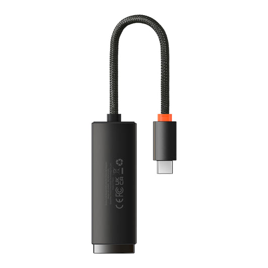Sieťová karta Baseus Lite, USB-C - RJ45, čierna WKQXX000301