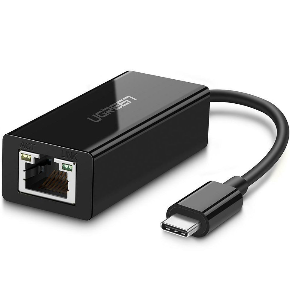 Sieťová karta UGREEN US236, RJ45, USB-C, čierna