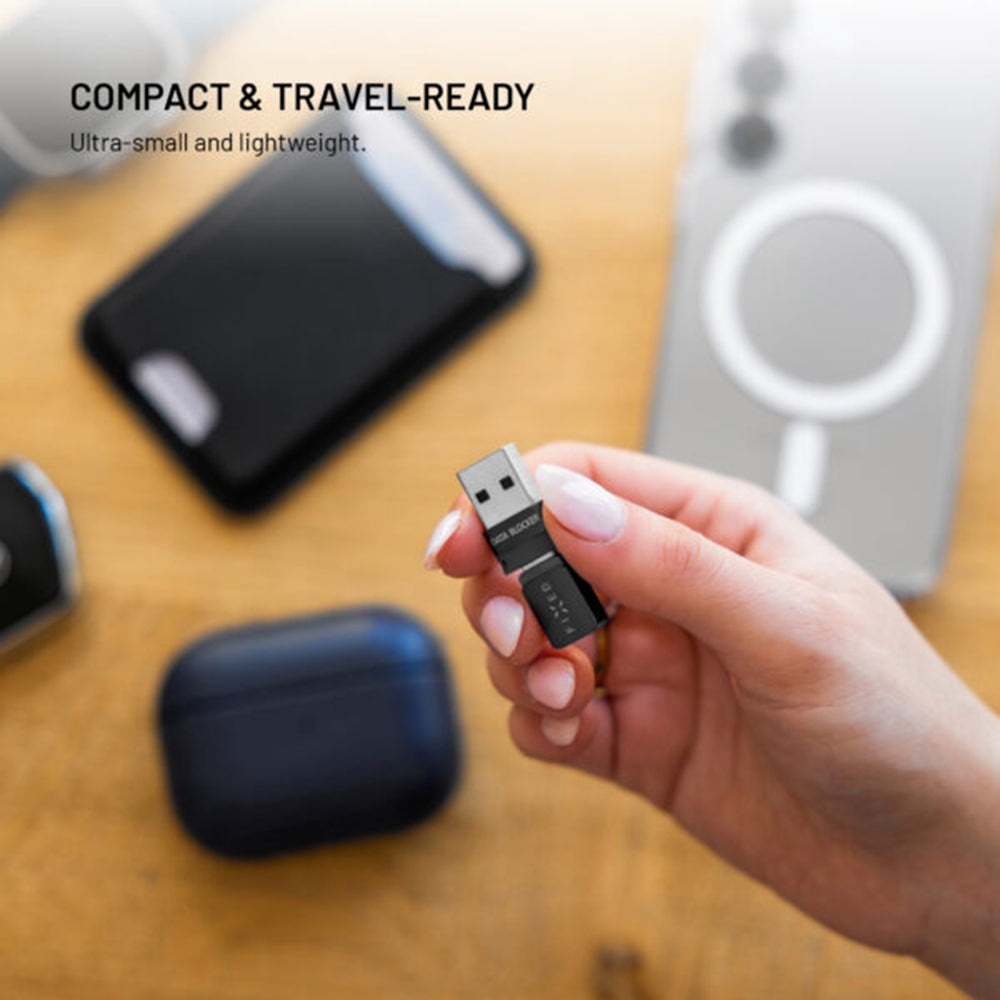 USB adaptér Fixed Data Lock, USB-A / USB-C, 2v1, čierny